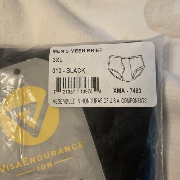 VisaEndurance Quick Dry Men’s Mesh Briefs Black Travel Underwear Moisture Wickin - Picture 4 of 6